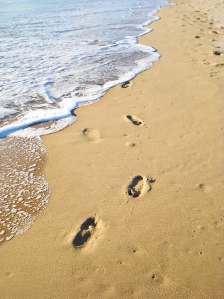 Impronte della spiaggia — Foto Stock