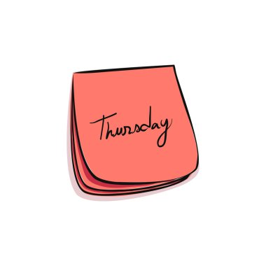 Thursday Note clipart