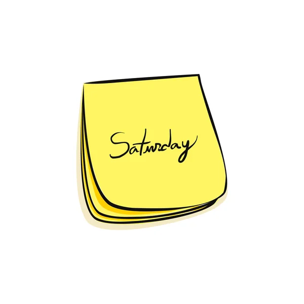 Saturday Note — Stock Vector