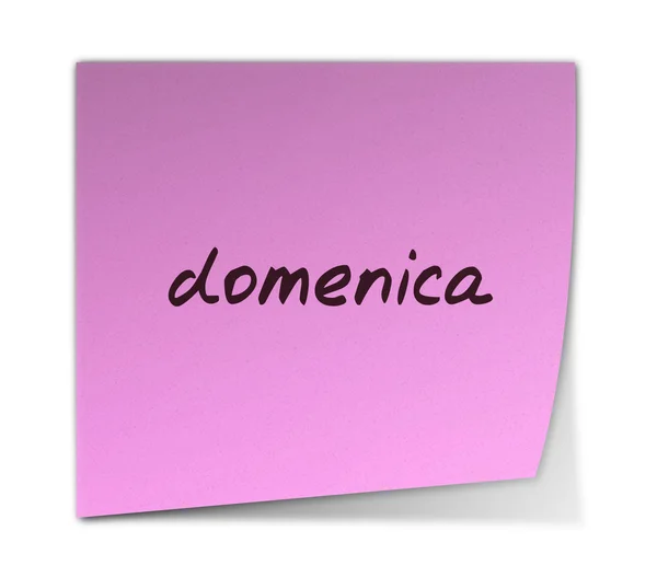 Domenica in italiano — Foto Stock