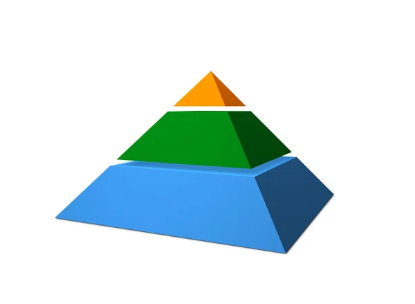 3D-piramidediagram — Stockfoto