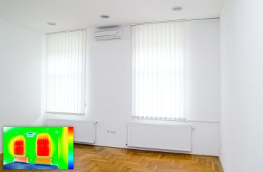 Thermal Image of Empty room clipart