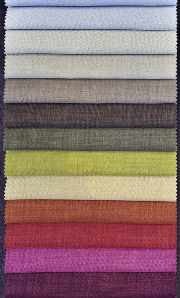 Amostras de tecido de cortina colorida — Fotografia de Stock