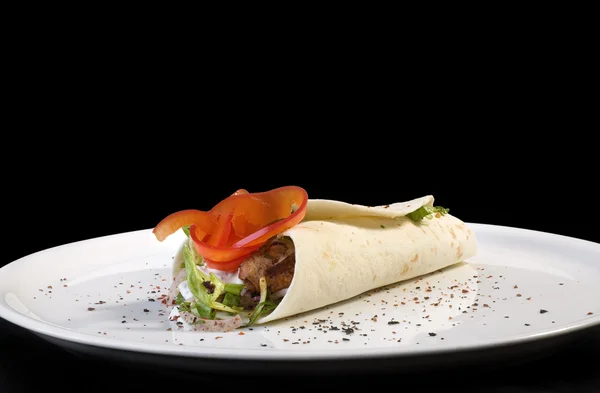 Kebab Tortilla — Stockfoto