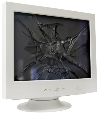 CRT monitor cutout clipart