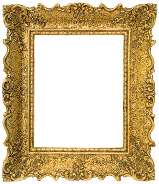 Golden picture frame cutout clipart