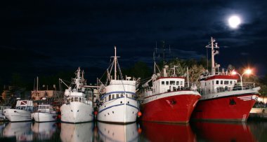 Fishing boats clipart