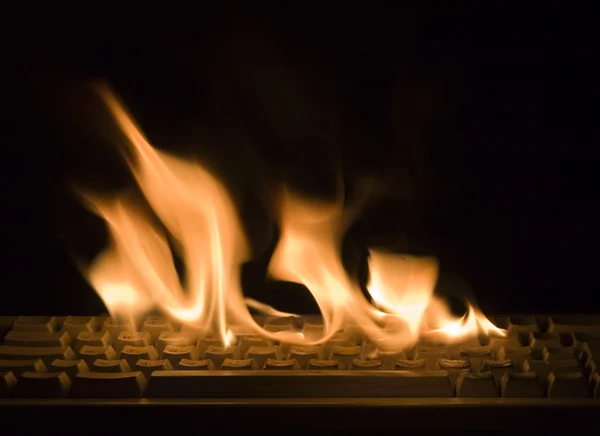 Keyboard fire — Stock Photo, Image