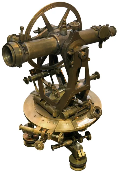 Old theodolite tacheometer cutout — Stock Photo, Image