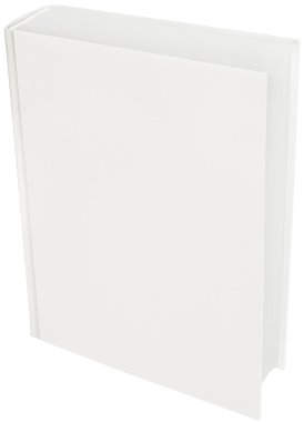 White hard cover book clipart