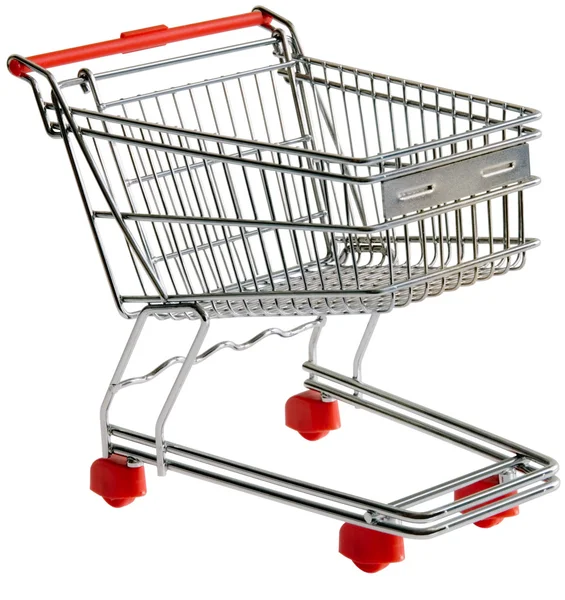 Shopping trolley cutout — Stock Photo, Image