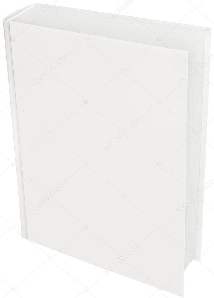 White hard cover book