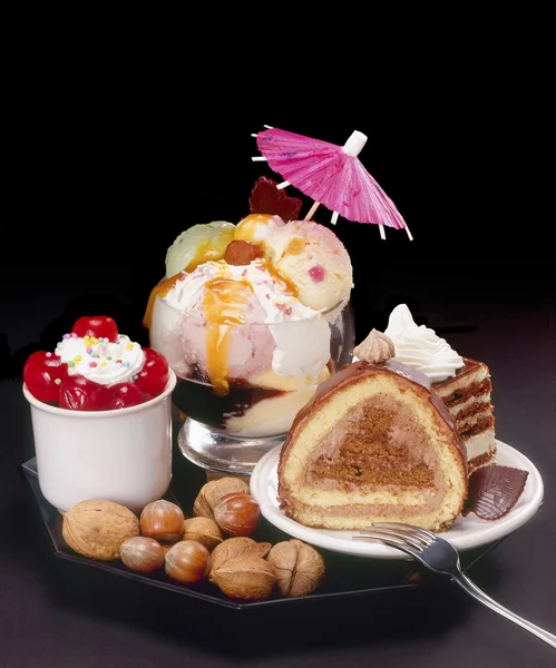 ケーキやアイス クリーム — ストック写真