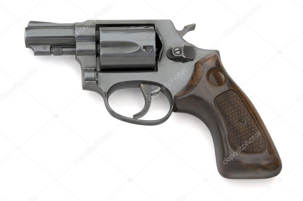 Revolver isolated with clipping path