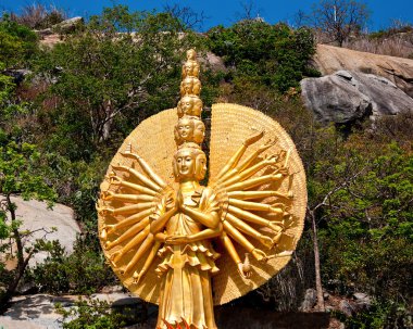 The Status of Guan Yin with 1000 eyes and 1000 hands clipart