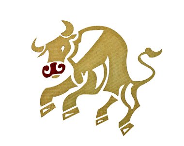 The Ceramic of zodiac taurus clipart