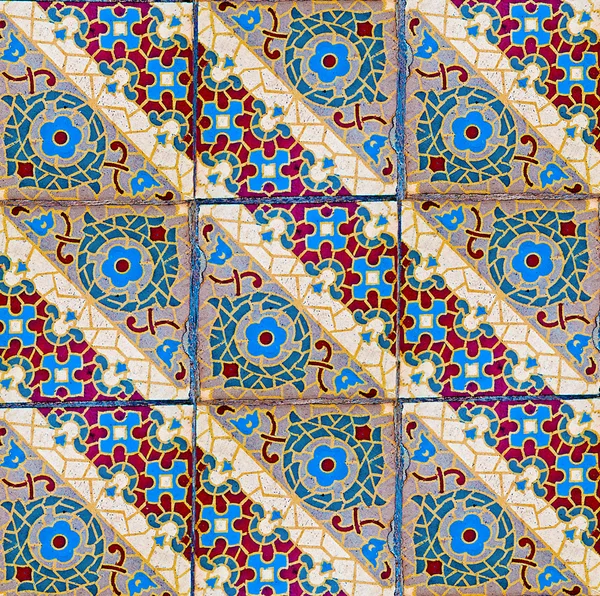 stock image The Colorful of old ceramic floor background