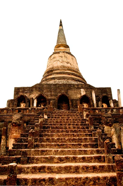 De oude stoepa van si satchanalai historische park in sukhothai — Stockfoto