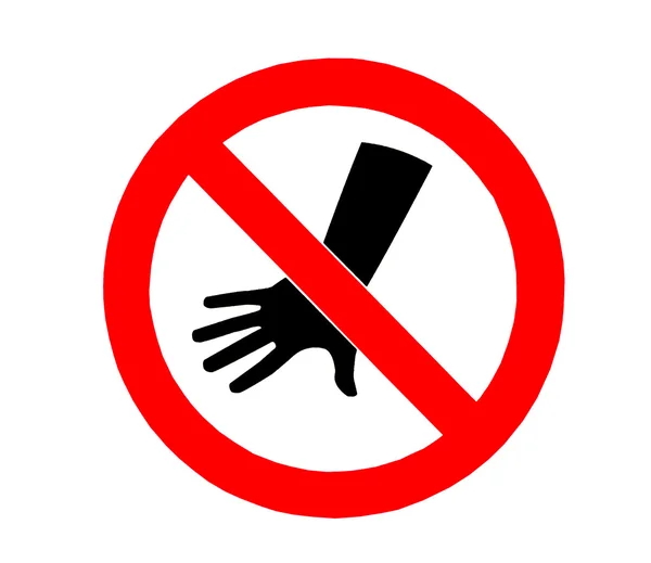 El signo de no tirar la mano aislado sobre fondo blanco —  Fotos de Stock