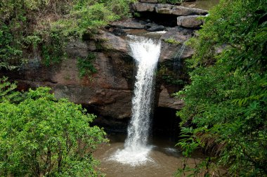 The Heaw suwat waterfall, Khaoyai National Park, Thailand clipart