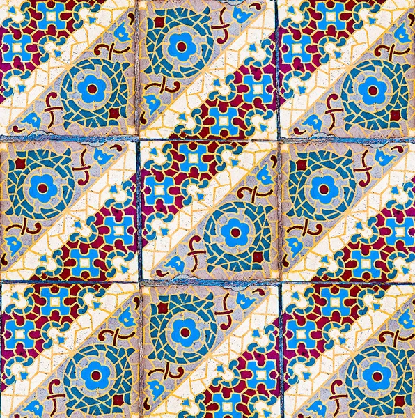 stock image The Colorful of old ceramic floor background