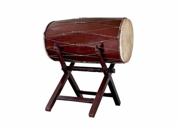 흰색 배경에 고립 된 고 대 드럼 — 스톡 사진