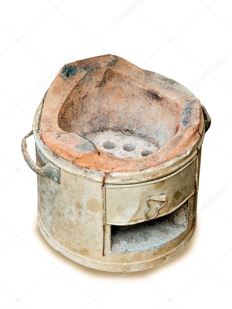 The Charcoal stove of thai style isolated on white background