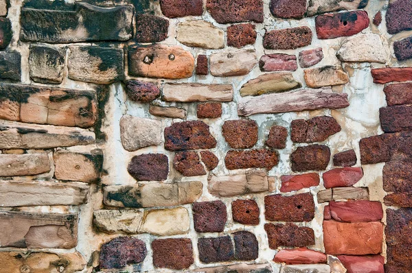 Starověké cihlová zeď — Stock fotografie
