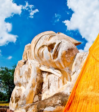 ayuttaya Eyaleti, Tayland, uzanmış buddha durumu