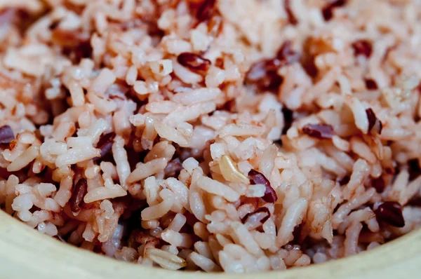 Il riso integrale da primo piano fa bene alla salute — Foto Stock