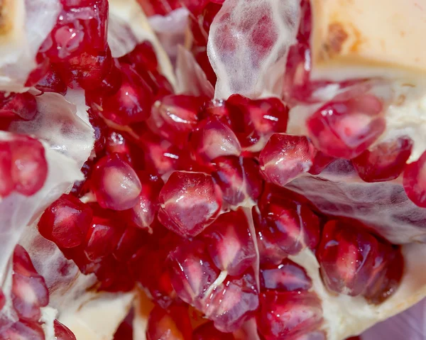 stock image The Closeup of red pomegranate seeds