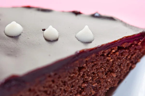 Der Kuchen Schokolade mit Schneeflocke — Stockfoto
