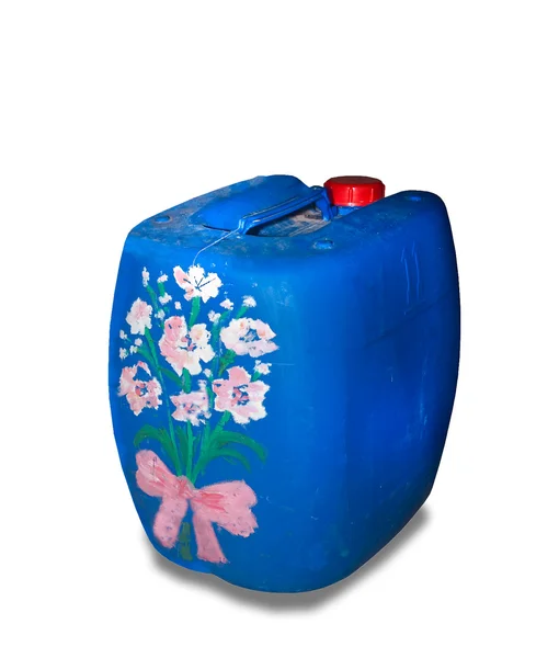 Il gallone blu isolato su sfondo bianco — Foto Stock