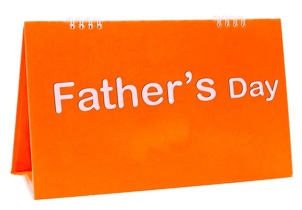 Il calendario della festa del papà isolato su sfondo bianco — Foto Stock