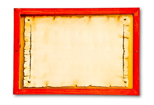 La vendimia de marco de madera sobre fondo de madera —  Fotos de Stock