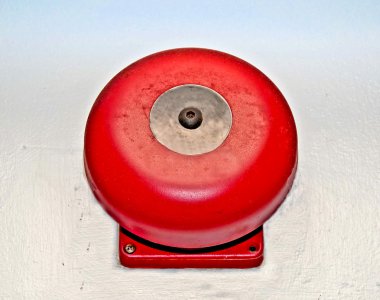 The Fire alarm embedded in the wall background clipart