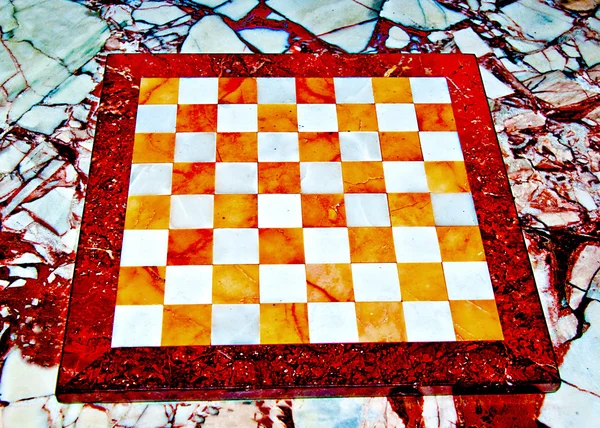 大理石で作られたチェス盤 — ストック写真