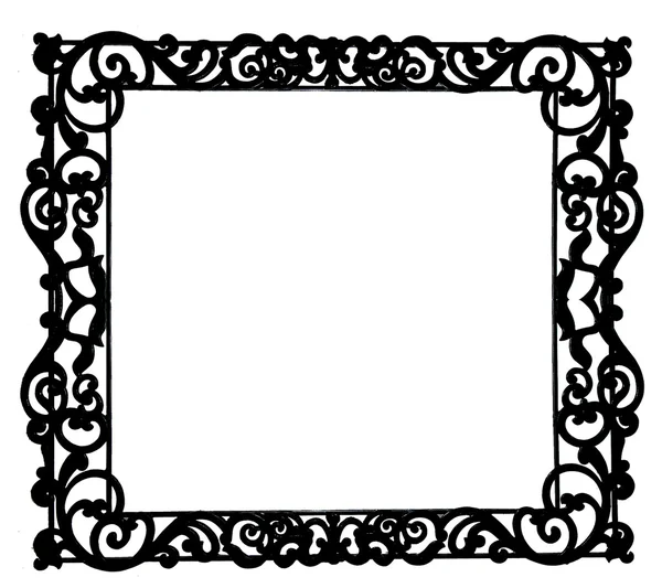 The Antique of iron frame isolated on white background — Stock Photo, Image