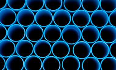 The PVC tubes plastic pipes stacked in rows pattern clipart