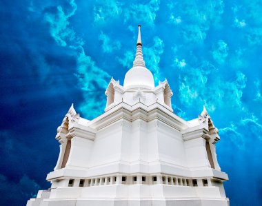 Beyaz pagoda koh-kor, petchaboon il, Tayland