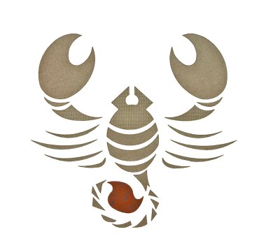 The Ceramic of zodiac scorpio clipart