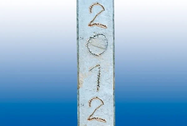 The Abstract cement pole of 2012 — Stock Photo, Image