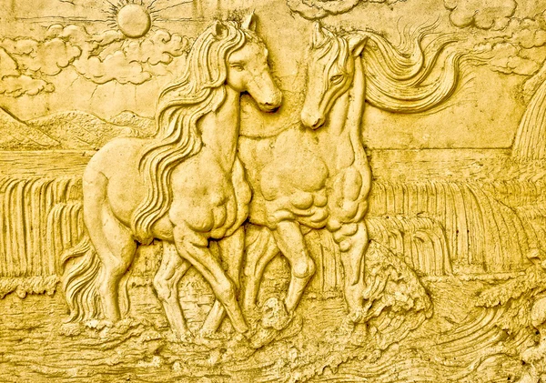 La talla de piedra arenisca de caballo —  Fotos de Stock