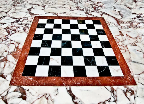 Шахматная доска из мрамора — стоковое фото