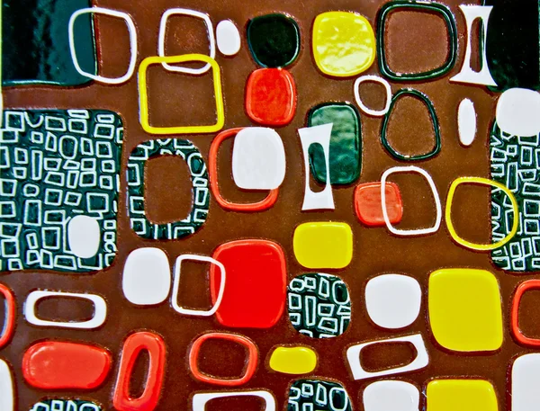 The Colorful ceramic wall decoration — Stock Photo, Image
