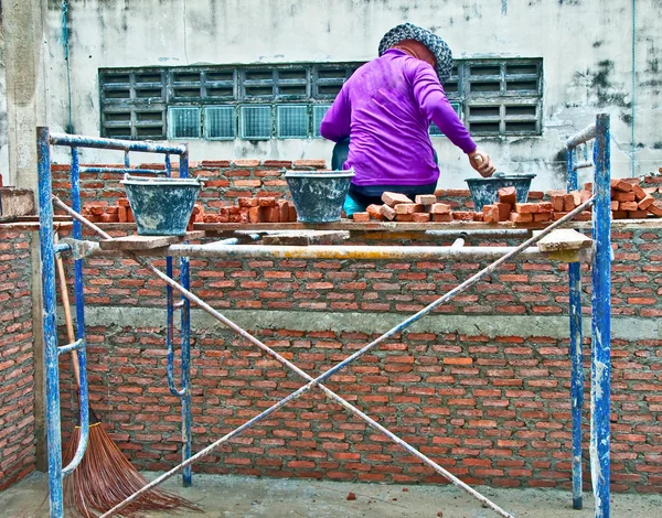 Trabalhos de renovação de casas em construção — Fotografia de Stock