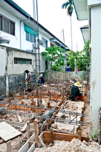 I lavori di ristrutturazione della casa in costruzione — Foto Stock