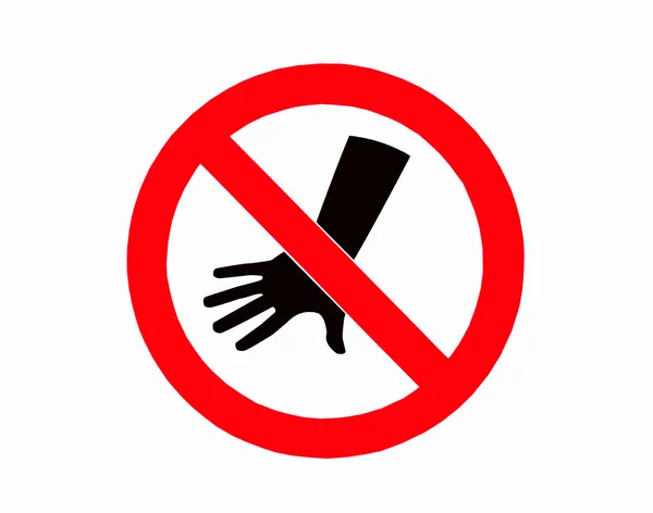 El signo de no tirar la mano aislado sobre fondo blanco — Foto de Stock