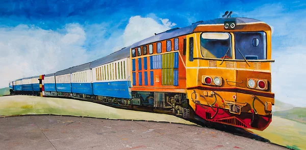 La pintura del tren — Foto de Stock
