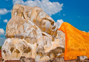 ayuttaya Eyaleti, Tayland, uzanmış buddha durumu